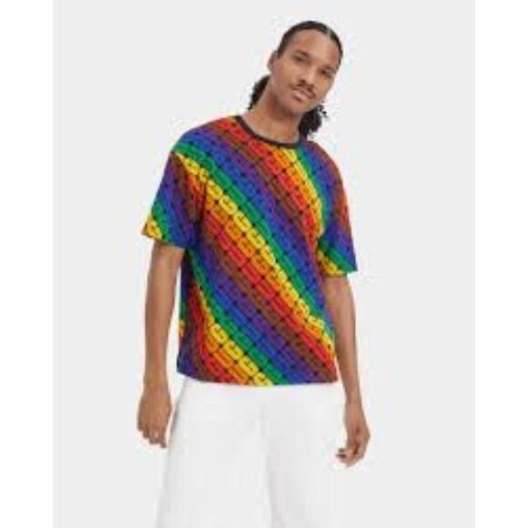 UGG Toni Pride Rainbow Logo Oversized Limited Edition Unisex T-shirt - Picture 4 of 8